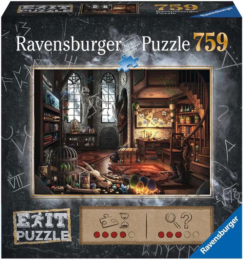 puzzel EXIT draken 759 stukjes escape game. van Ravensburger, editie Meerkleurig – doos