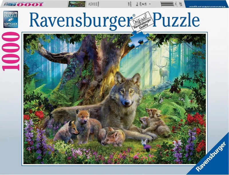 puzzel Familie wolf in het bos - Legpuzzel - 1000 stukjes from Ravensburger, Multicolour edition – box