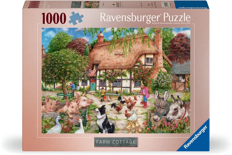 puzzel Farm Cottage - Legpuzzel - 1000 stukjes van Ravensburger, editie Meerkleurig – doos