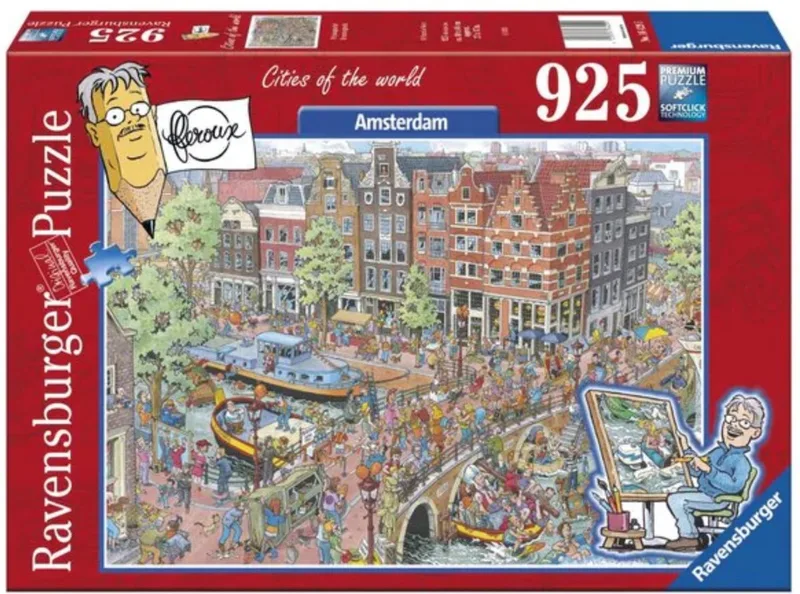 puzzel Fleroux Amsterdam - Legpuzzel - 925 stukjes fra Ravensburger, Rød-udgave – æske