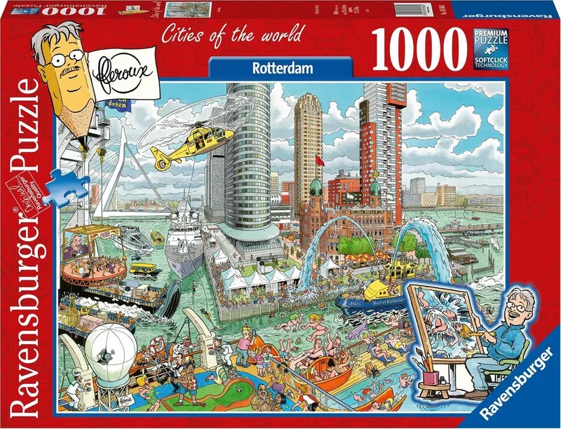 puzzel Fleroux - Legpuzzel - 1000 stukjes from Ravensburger, Rotterdam edition – box