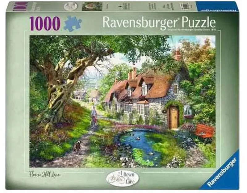 puzzel Flower Hill Lane - Legpuzzel - 1000 stukjes van Ravensburger, editie Meerkleurig – doos 1 van 2
