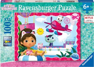 puzzel Gabby's Dollhouse - Legpuzzel - 100 XXL stukjes de Ravensburger, édition Multicolore – boîte 1 sur 2