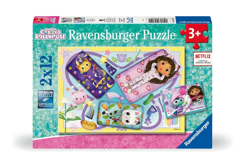 puzzel Gabby's Dollhouse - Legpuzzel - 2x12 stukjes from Ravensburger, Multicolour edition – box