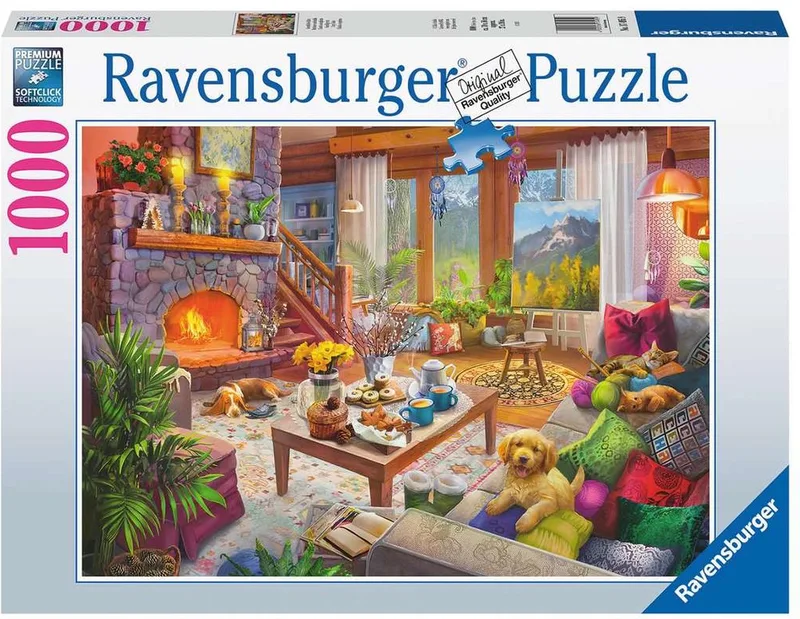 puzzel Gezellige hut - Legpuzzel - 1000 stukjes van Ravensburger, editie Meerkleurig – doos