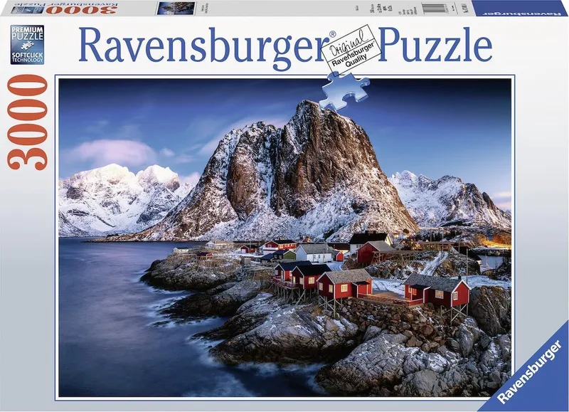 puzzel Hamnoy, Lofoten - legpuzzel - 3000 stukjes van Ravensburger, editie Meerkleurig – doos