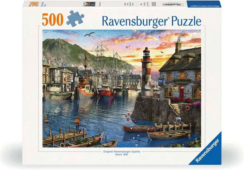 puzzel haven ochtend - legpuzzel 500 stukjes volwassenen. from Ravensburger, Multicolour edition – box 1 of 2