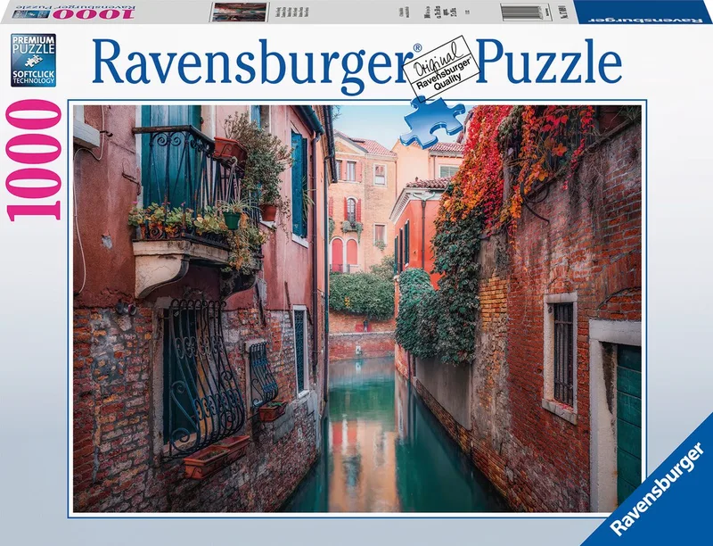 puzzel Herfst in Venetie - Legpuzzel - 1000 stukjes van Ravensburger, editie Meerkleurig – doos