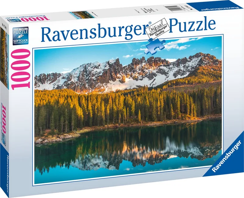 puzzel Italian landscapes: Lago di Carezza - Legpuzzel - 1000 stukjes from Ravensburger, Multicolour edition – box
