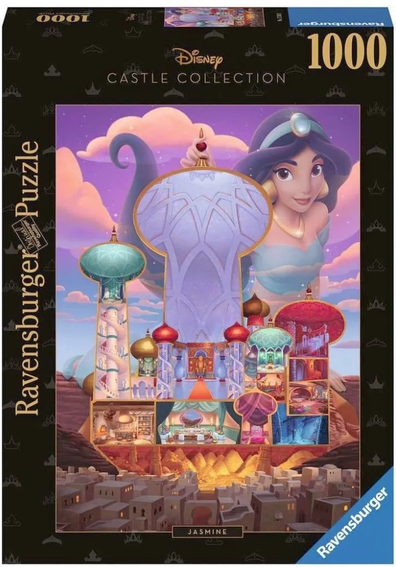 puzzel Jasmin - Disney Kasteel 2 - 1000 stukjes van Ravensburger, editie Meerkleurig – doos