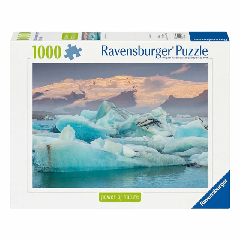 puzzel Jokulsarlon IJsland - 1000 stukjes landschap. de Ravensburger, édition Multicolore – boîte 1 sur 2