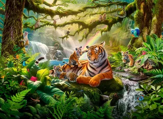 puzzel Jungle Wildlife Wonders - Legpuzzel - 300 XXL stukjes van Ravensburger, editie Meerkleurig – doos 2 van 2