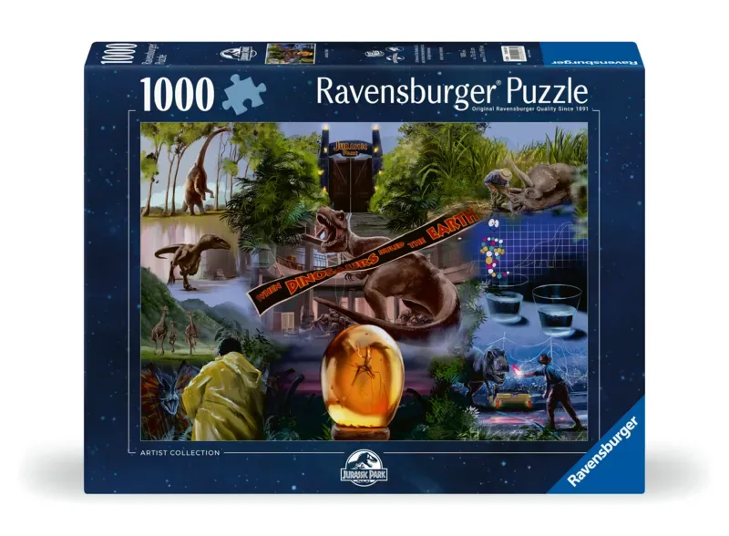 puzzel Jurassic Park - 1000 stukjes dinosaurus. von Ravensburger, Ausgabe Mehrfarbig – Schachtel 2 von 2