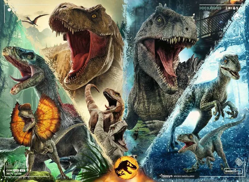 puzzel Jurassic world Dominion - Legpuzzel - 100 XXL stukjes von Ravensburger, Ausgabe Mehrfarbig – Schachtel 1 von 2