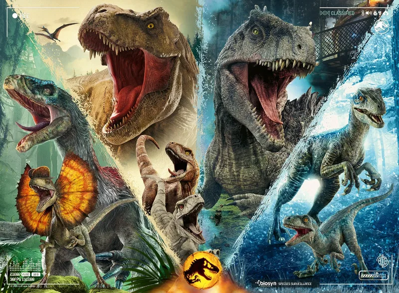 puzzel Jurassic world Dominion - Legpuzzel - 100 XXL stukjes von Ravensburger, Ausgabe Mehrfarbig – Schachtel 2 von 2
