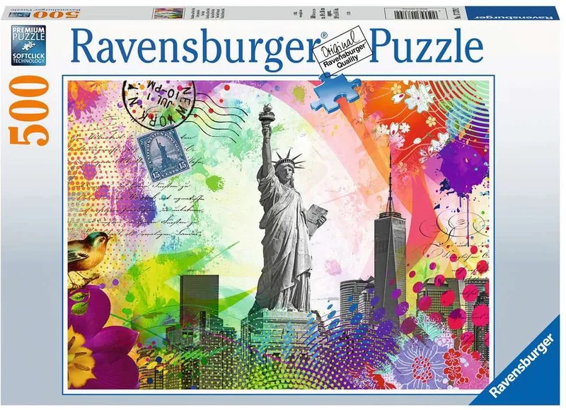 puzzel Kaart uit New York - Legpuzzel - 500 stukjes de Ravensburger, édition Multicolore – boîte