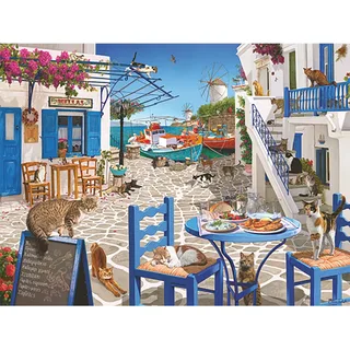 puzzel katten Mykonos 1500 stukjes legpuzzel. de Ravensburger, édition Multicolore – boîte 2 sur 3