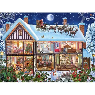 puzzel Kerstmis Thuis - Legpuzzel - 100XXL stukjes van Ravensburger, editie Meerkleurig – doos 3 van 3