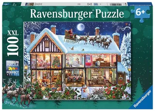 puzzel Kerstmis Thuis - Legpuzzel - 100XXL stukjes van Ravensburger, editie Meerkleurig – doos 1 van 3