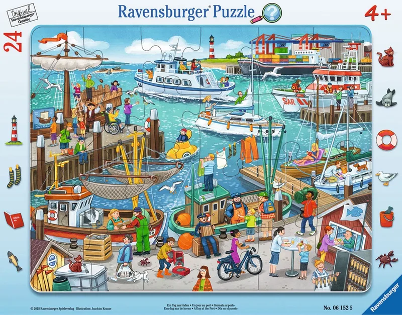 puzzel kind Ein Tag am Hafen 24 stukjes - zoekspel. from Ravensburger, Multicolor edition – box