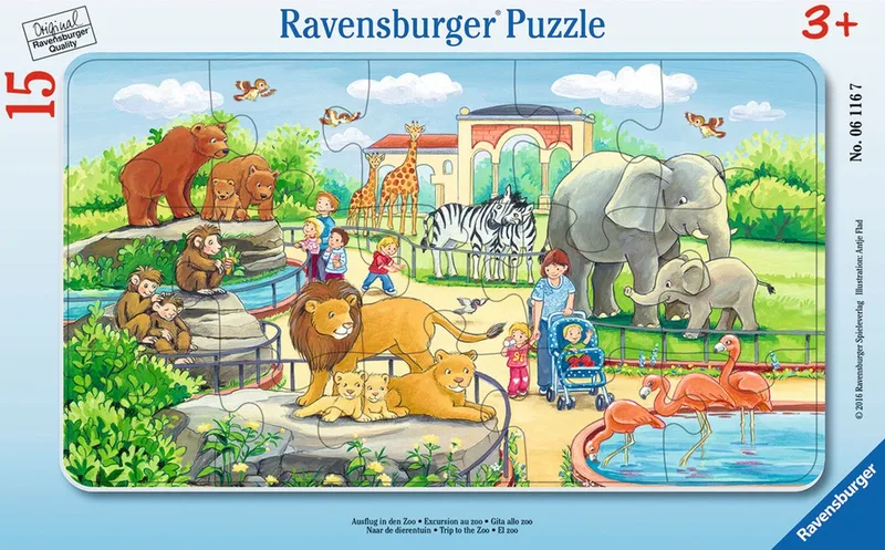 puzzel kinderpuzzel Zoo 15 stukjes karton. from Ravensburger, Multicolor edition – box