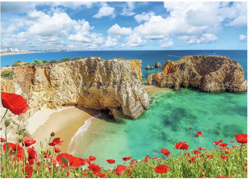 puzzel Klaprozen in de Algarve, Portugal - Legpuzzel - 1000 stukjes van Ravensburger, editie Meerkleurig – doos