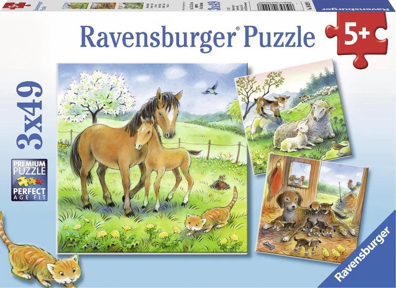 puzzel Knuffeltijd - 3x49 stukjes - kinderpuzzel from Ravensburger, Multicolour edition – box