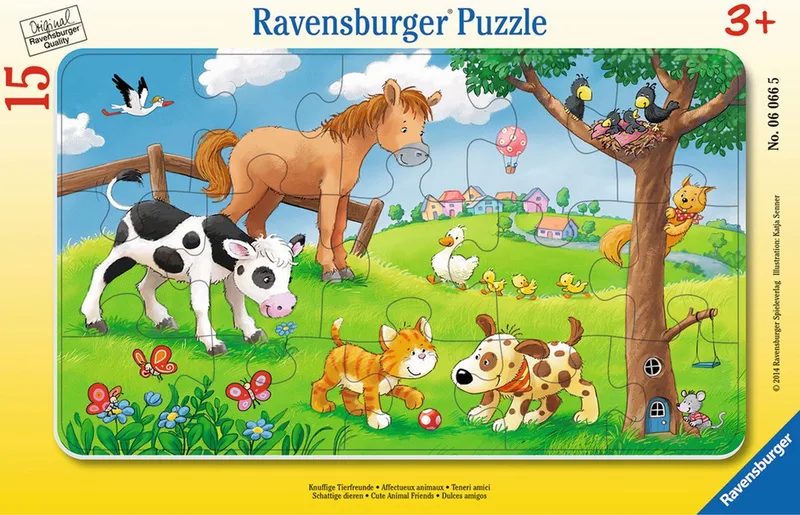 puzzel knuffige dierenvrienden 15 stukjes - kinderpuzzel. from Ravensburger, Multicolor edition – box
