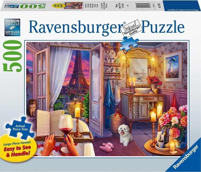 puzzel Knusse badkamer - Legpuzzel - 500 stukjes from Ravensburger, Multicolour edition – box