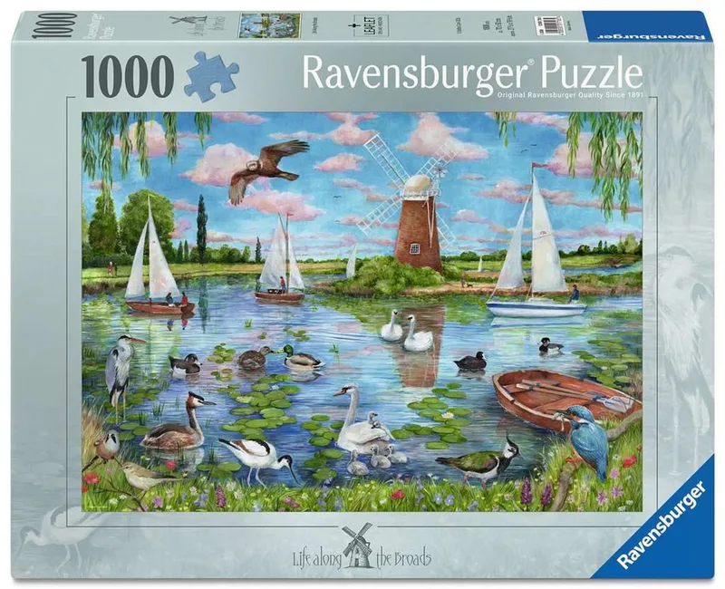 puzzel kustlandschap - 1000 stukjes legpuzzel volwassenen. van Ravensburger, editie Meerkleurig – doos 1 van 3