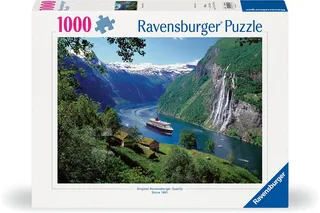 puzzel landschap Noors Fjord - 1000 stukjes legpuzzel. from Ravensburger, Multicolour edition – box 1 of 2