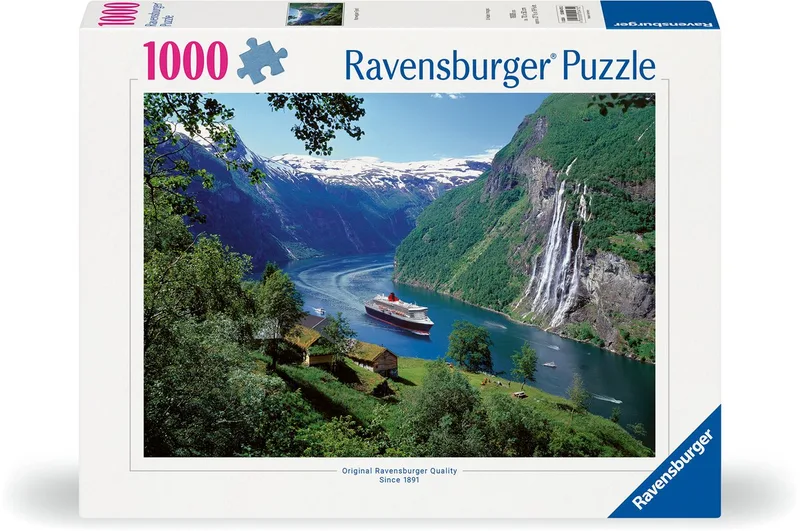 puzzel landschap Noors Fjord - 1000 stukjes legpuzzel. from Ravensburger, Multicolour edition – box 1 of 2