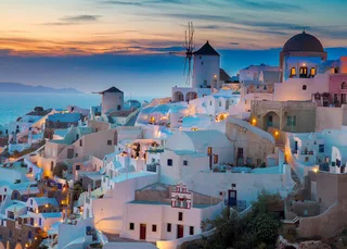 puzzel legpuzzel Santorini avond - 1000 stukjes landschap. van Ravensburger, editie Meerkleurig – doos 2 van 2