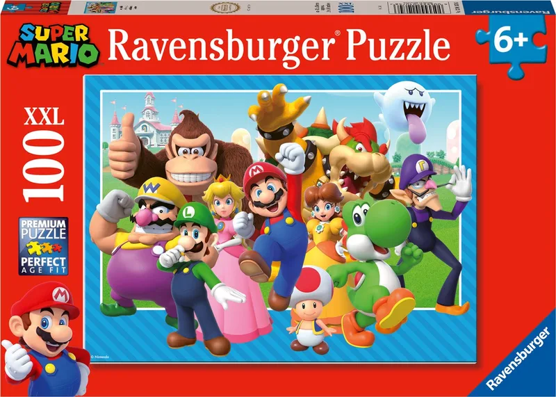 puzzel Let's-a-go ! Super Mario - Legpuzzel - 100 XXL stukjes von Ravensburger, Ausgabe Mehrfarbig – Schachtel 1 von 2
