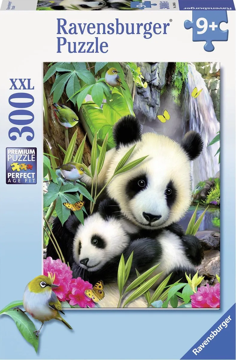 puzzel Lieve panda - Legpuzzel - 300 stukjes van Ravensburger, editie Meerkleurig – doos