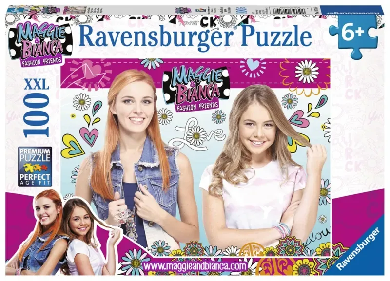 puzzel Maggie & Bianca - Legpuzzel - 100 stukjes fra Ravensburger, Flerfarvet-udgave – æske 2 af 2