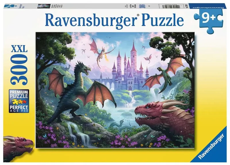 puzzel Magische draak - Legpuzzel - 300 XXL stukjes van Ravensburger, editie Meerkleurig – doos