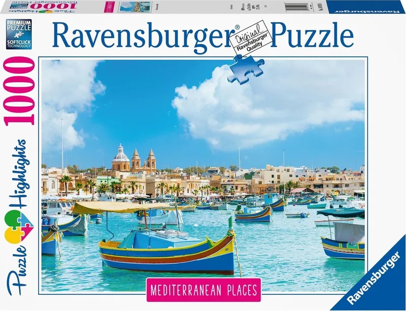 puzzel Malta - legpuzzel - 1000 stukjes van Ravensburger, editie Meerkleurig – doos