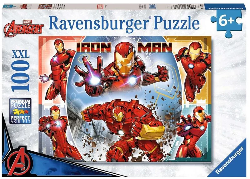 puzzel Marvel Iron Man - Legpuzzel - 100 XXL stukjes von Ravensburger, Ausgabe Mehrfarbig – Schachtel