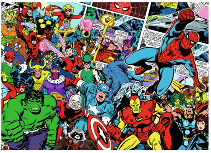 puzzel Marvel - Legpuzzel - 1000 stukjes från Ravensburger, utgåva Flerfärgad – kartong