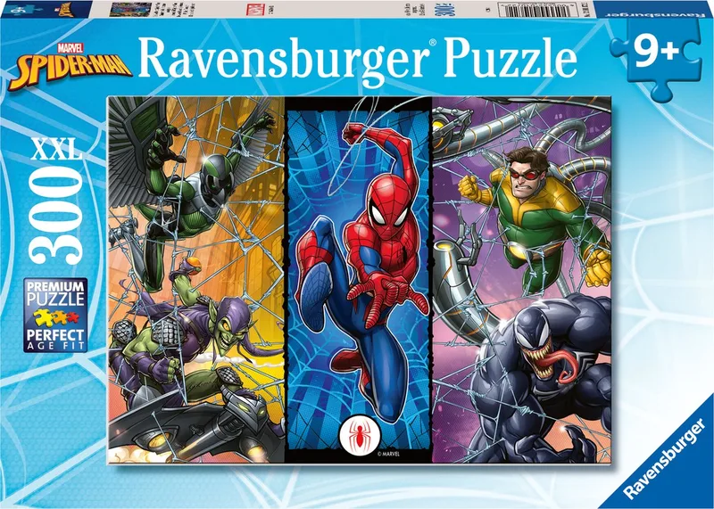 puzzel Marvel Spiderman - Legpuzzel - 300 XXL stukjes från Ravensburger, utgåva Flerfärgad – kartong 1 av 2