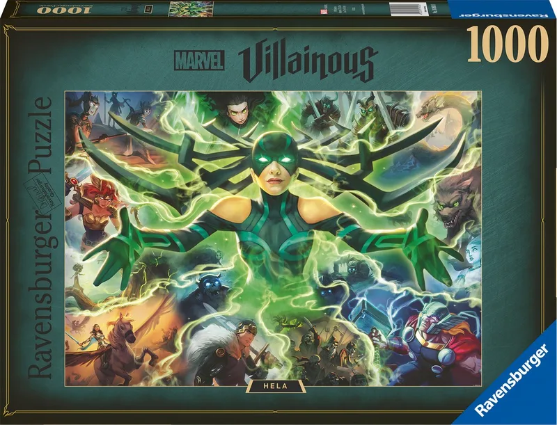 puzzel Marvel Villainous - Legpuzzel - 1000 stukjes de Ravensburger, édition Hela – boîte 1 sur 2