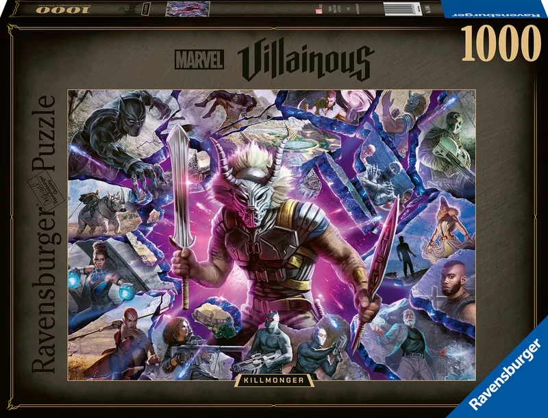 puzzel Marvel Villainous - Legpuzzel - 1000 stukjes from Ravensburger, Killmonger edition – box