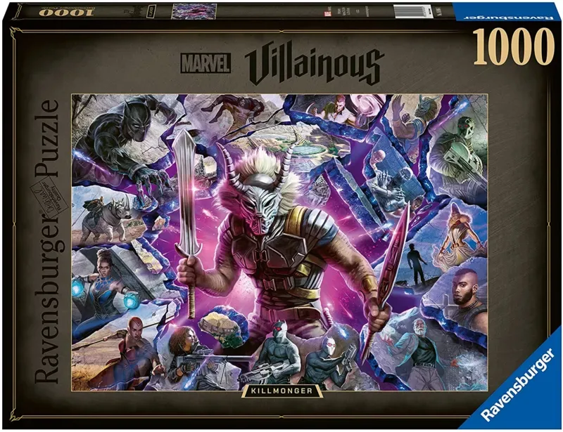 puzzel Marvel Villainous - Legpuzzel - 1000 stukjes fra Ravensburger, Killmonger-udgave – æske 2 af 2