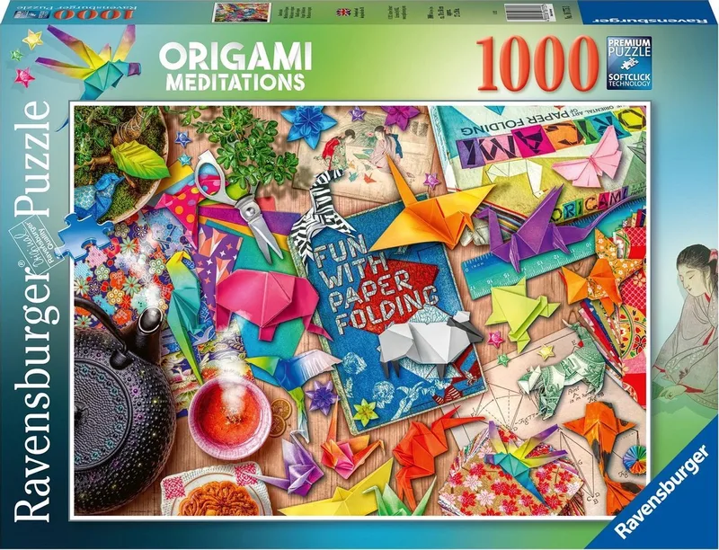 puzzel Mindful Origami - Legpuzzel - 1000 stukjes from Ravensburger, Multicolour edition – box