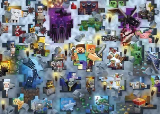 puzzel Minecraft - 1000 stukjes legpuzzel. van Ravensburger, editie Meerkleurig – doos 1 van 3