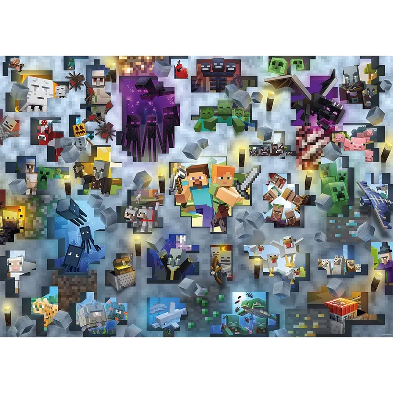 puzzel Minecraft - 1000 stukjes legpuzzel. van Ravensburger, editie Meerkleurig – doos 2 van 3