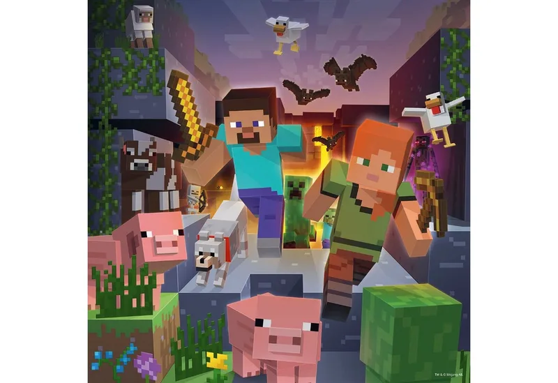 puzzel Minecraft Biomes - Legpuzzel - 3x49 stukjes from Ravensburger, Multicolour edition – box 4 of 4