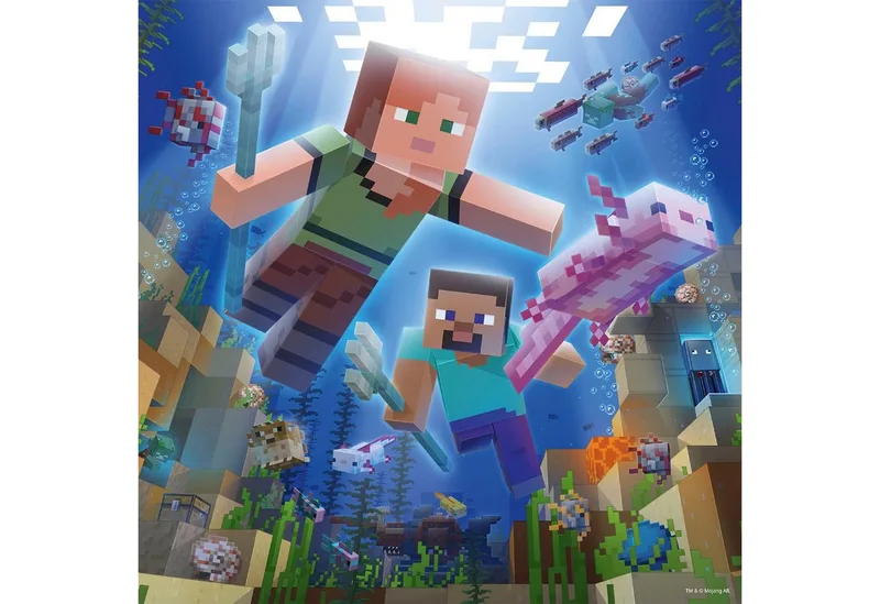 puzzel Minecraft Biomes - Legpuzzel - 3x49 stukjes from Ravensburger, Multicolour edition – box 2 of 4