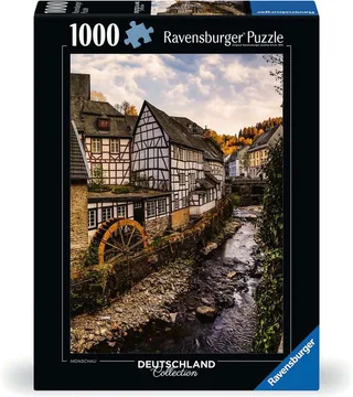 puzzel Monschau in der Eifel - Legpuzzel - 1000 stukjes de Ravensburger, édition Multicolore – boîte 1 sur 2